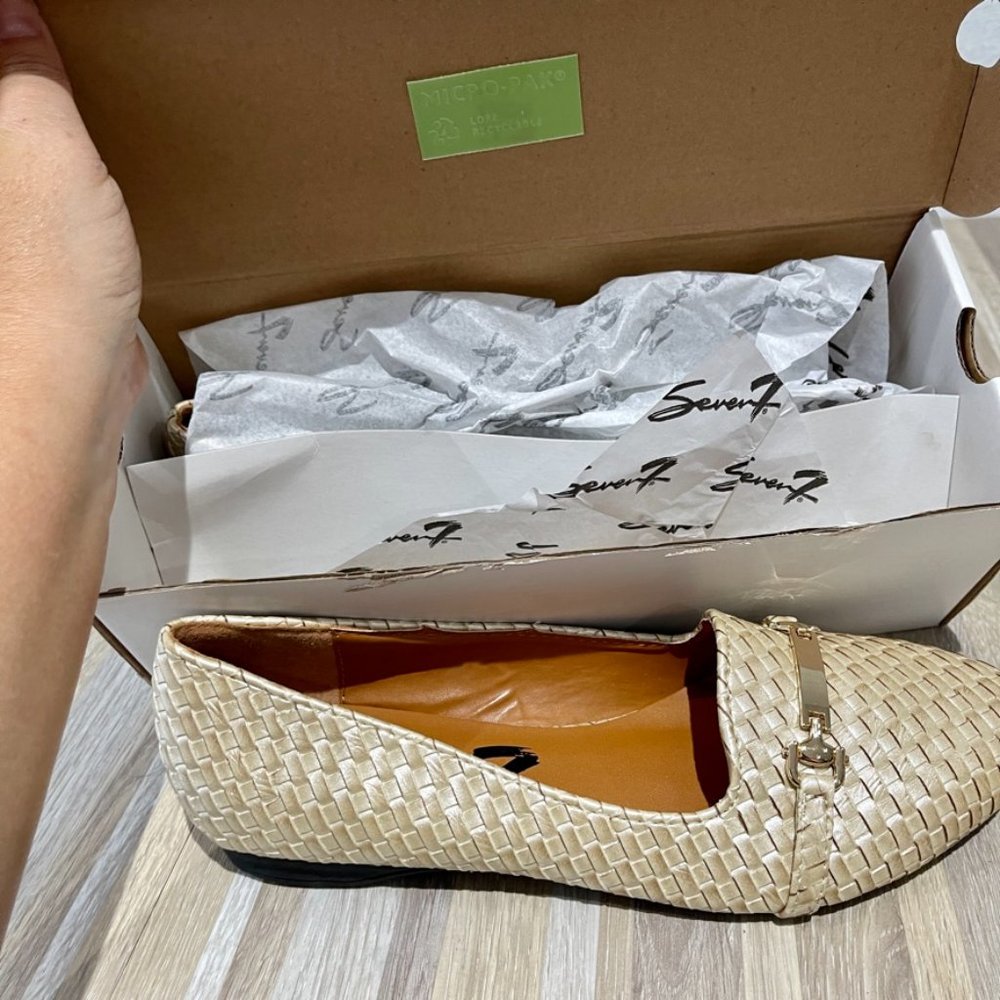Seven7 Pearl Gigi Woven Buckle Flats - Picture 6 of 7